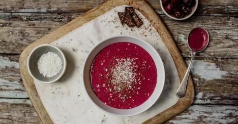 Dark Cherry and Oat Smoothie Bowl