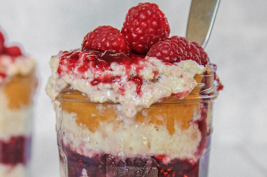 Peanut Butter & Jelly Overnight Oats