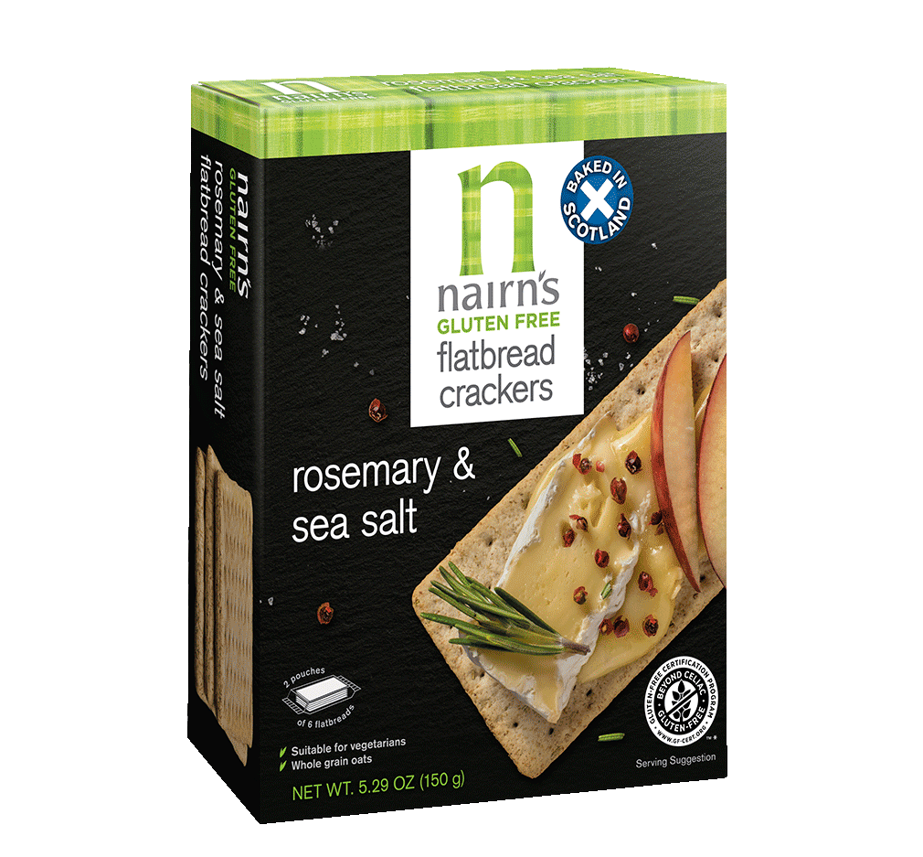 Rosemary & Sea Salt flatbread crackers | Nairns Oatcakes