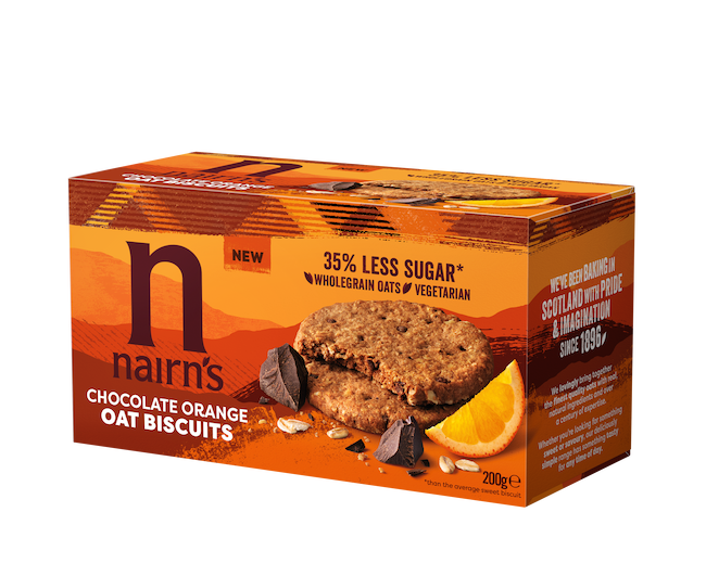 Chocolate shop orange biscuits