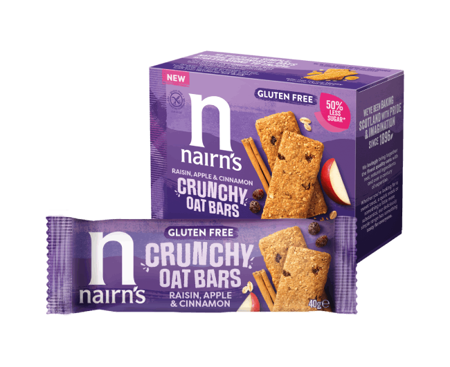 Raisin, Apple & Cinnamon Crunchy Oat Bars Nairn's
