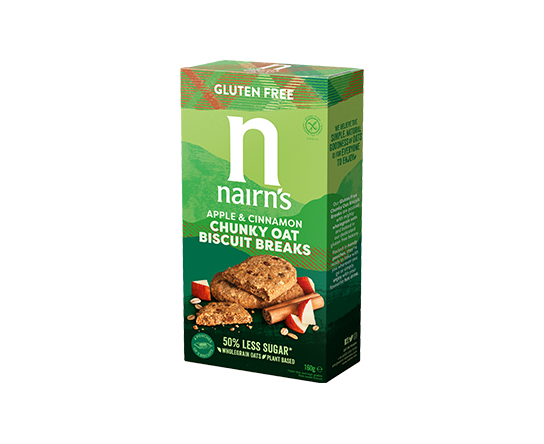 Nairn's Gluten Free Apple & Cinnamon Chunky Oat Biscuit Breaks