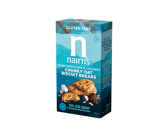 Nairn's Gluten Free Dark Chocolate & Coconut Chunky Oat Biscuit Breaks