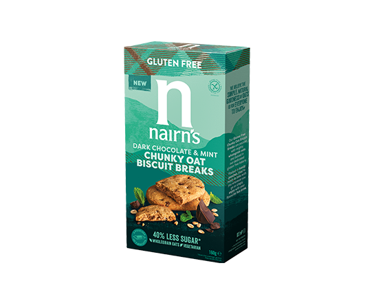Nairn's Gluten Free Dark Chocolate & Mint Chunky Oat Biscuit Breaks