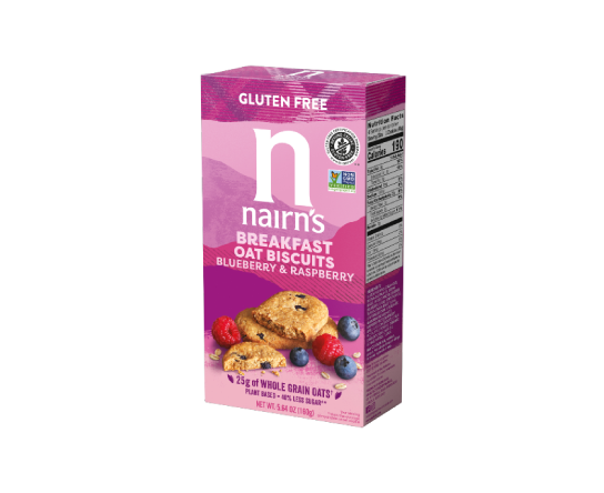 Nairn's USA Gluten Free Blueberry & Raspberry Breakfast Oat Biscuits