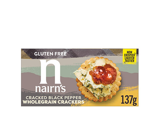 Gluten Free Cracked Black Pepper Wholegrain Crackers