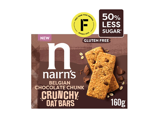 Nairn's Belgian Chocolate Chunk Crunchy Oat Bars