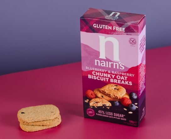 Gluten Free Blueberry & Raspberry Chunky Oat Biscuit Breaks