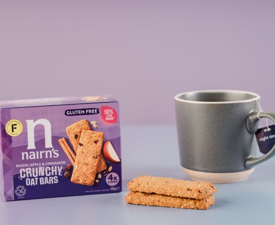 Apple, Raising & Cinnamon Crunchy Oat Bars