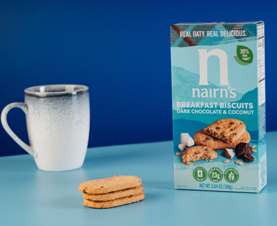 Nairn's USA Gluten Free Dark Chocolate & Coconut Breakfast Oat Biscuits