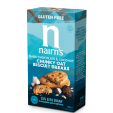 Nairn's Dark Chocolate and Coconut Gluten Free Chunky Biscuit Breaks