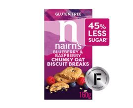 Nairn's Gluten Free Blueberry & Raspberry Chunky Oat Biscuit Breaks