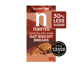 Nairn's Gluten Free Chocolate Chip Oat Biscuit Breaks