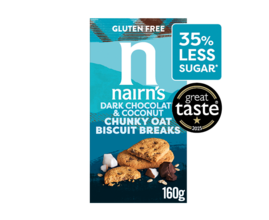 Nairn's Gluten Free Dark Chocolate & Coconut Chunky Oat Biscuit Breaks