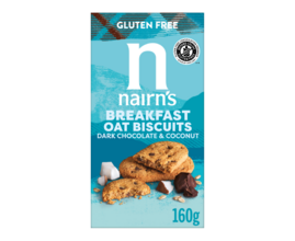Nairn's USA Gluten Free Dark Chocolate & Coconut Breakfast Oat Biscuits