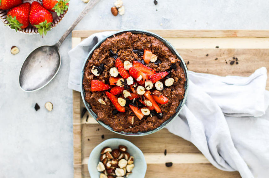 Healthy Nutella Porridge Bowl