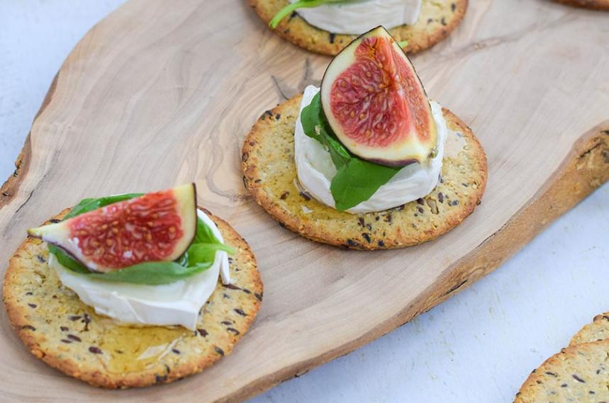 Fig, Basil & Goat's Cheese Canapés