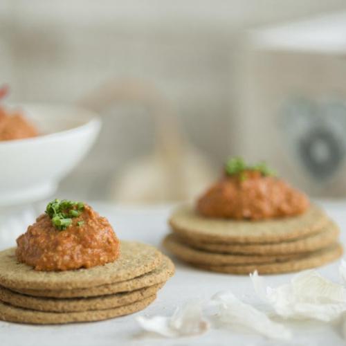Roasted Pepper and Walnut dip 