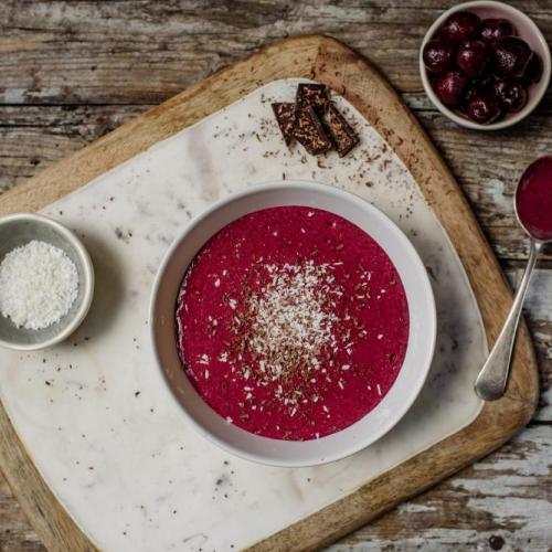 Dark Cherry and Oat Smoothie Bowl