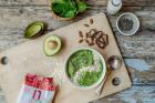 Avocado, date and spinach smoothie bowl