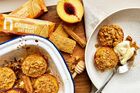 Baked Spiced Peaches with Honey Oat Granola 